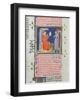 A Doctor Performing a Urine Analysis, from a Manuscript by Rhazes-null-Framed Giclee Print