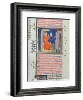 A Doctor Performing a Urine Analysis, from a Manuscript by Rhazes-null-Framed Giclee Print