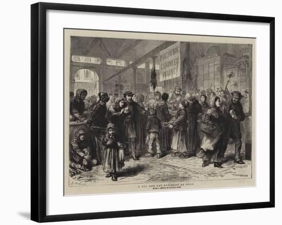 A Dog and Cat Butcher's at Paris-Godefroy Durand-Framed Giclee Print