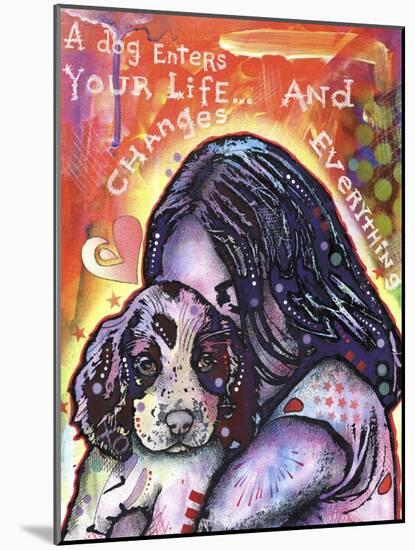 A Dog Changes Everything-Dean Russo-Mounted Giclee Print