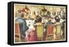 A Dog Dinner Party-null-Framed Stretched Canvas