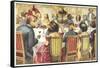 A Dog Dinner Party-null-Framed Stretched Canvas