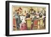 A Dog Dinner Party-null-Framed Giclee Print