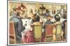 A Dog Dinner Party-null-Mounted Giclee Print
