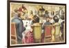 A Dog Dinner Party-null-Framed Giclee Print