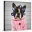 A Dog In Front Of A Convict Poster Getting A Mug Shot Taken-graphicphoto-Stretched Canvas