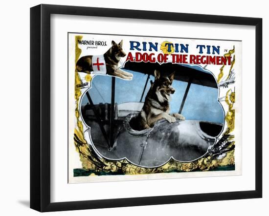 A Dog of the Regiment, Rin Tin Tin, 1927-null-Framed Art Print