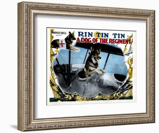 A Dog of the Regiment, Rin Tin Tin, 1927-null-Framed Art Print