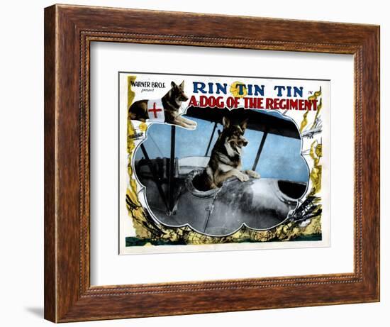 A Dog of the Regiment, Rin Tin Tin, 1927-null-Framed Art Print