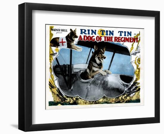 A Dog of the Regiment, Rin Tin Tin, 1927-null-Framed Art Print