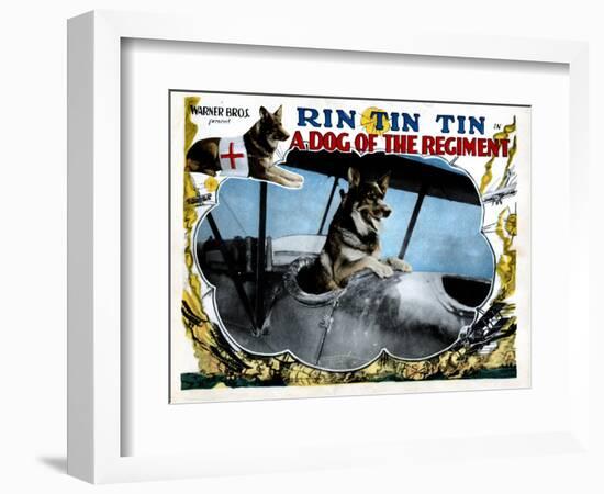 A Dog of the Regiment, Rin Tin Tin, 1927-null-Framed Art Print