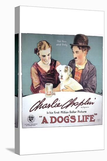 A Dog's Life, Charlie Chaplin, Edna Purviance-null-Stretched Canvas