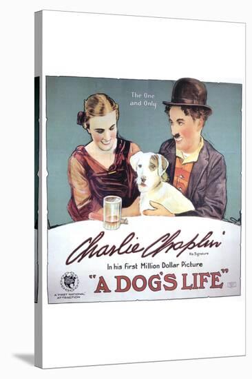 A Dog's Life, Charlie Chaplin, Edna Purviance-null-Stretched Canvas