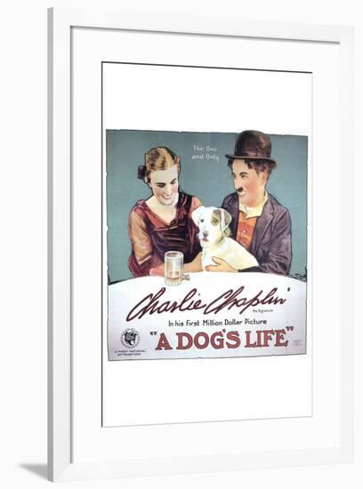 A Dog's Life, Charlie Chaplin, Edna Purviance-null-Framed Poster