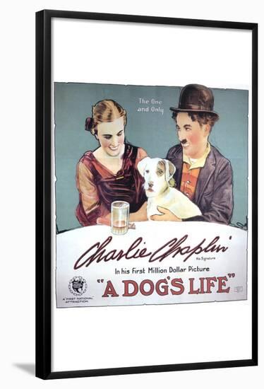 A Dog's Life, Charlie Chaplin, Edna Purviance-null-Framed Poster