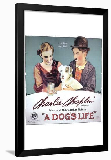 A Dog's Life, Charlie Chaplin, Edna Purviance-null-Framed Poster