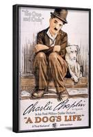 A Dog's Life Movie Charlie Chaplin Poster Print-null-Framed Poster