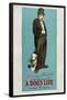 A Dog's Life Movie Charlie Chaplin Tramp Poster Print-null-Framed Poster