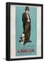 A Dog's Life Movie Charlie Chaplin Tramp Poster Print-null-Framed Poster