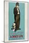 A Dog's Life Movie Charlie Chaplin Tramp Poster Print-null-Mounted Poster