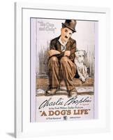 A Dog's Life Movie Charlie Chaplin-null-Framed Poster