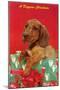 A Doggone Christmas, Dachshund-null-Mounted Art Print