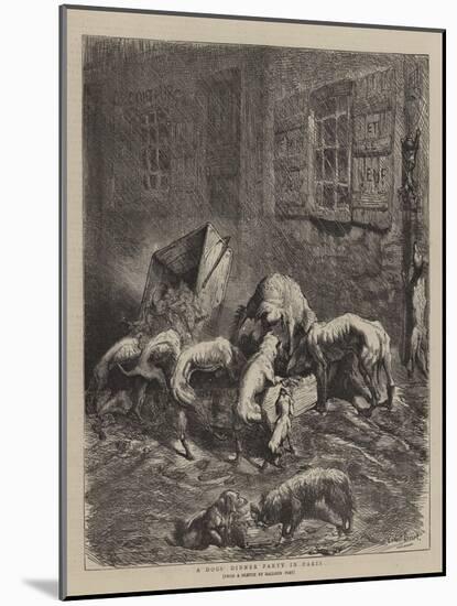 A Dogs' Dinner Party in Paris-Ernest Henry Griset-Mounted Giclee Print