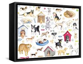 A Dogs Life Pattern-Andi Metz-Framed Stretched Canvas