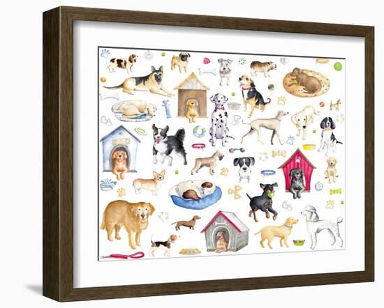 A Dogs Life Pattern-Andi Metz-Framed Art Print