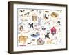 A Dogs Life Pattern-Andi Metz-Framed Art Print