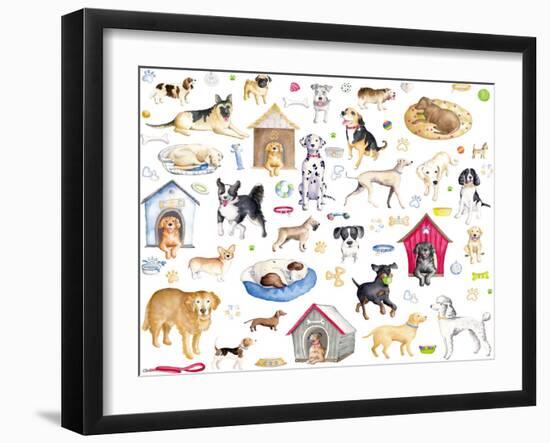 A Dogs Life Pattern-Andi Metz-Framed Art Print