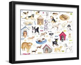A Dogs Life Pattern-Andi Metz-Framed Art Print