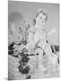 A Doll Sitting on a Wall-null-Mounted Photographic Print