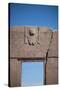 A Doorway in the Ancient City of Tiwanaku-Alex Saberi-Stretched Canvas