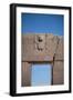 A Doorway in the Ancient City of Tiwanaku-Alex Saberi-Framed Premium Photographic Print