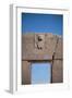 A Doorway in the Ancient City of Tiwanaku-Alex Saberi-Framed Premium Photographic Print