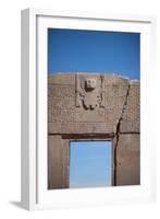 A Doorway in the Ancient City of Tiwanaku-Alex Saberi-Framed Photographic Print