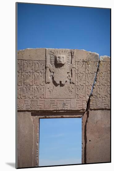 A Doorway in the Ancient City of Tiwanaku-Alex Saberi-Mounted Photographic Print