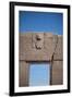 A Doorway in the Ancient City of Tiwanaku-Alex Saberi-Framed Photographic Print