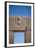 A Doorway in the Ancient City of Tiwanaku-Alex Saberi-Framed Photographic Print