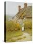 A Dorsetshire Cottage-Helen Allingham-Stretched Canvas