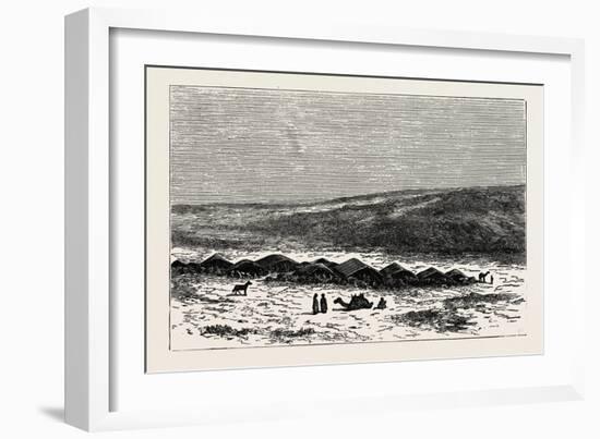 A Douar, or Encampment of Bedoweens. Douar Doukkara Is a Settlement in the Western Part of Morocco-null-Framed Giclee Print