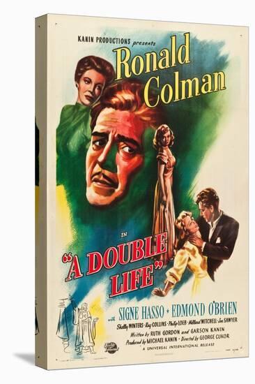 A Double Life, Signe Hasso, Ronald Colman, Shelley Winters, 1947-null-Stretched Canvas