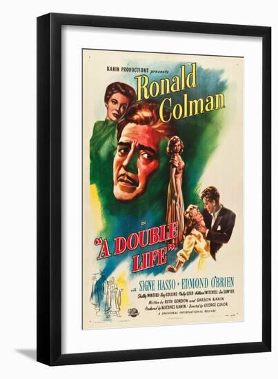 A Double Life, Signe Hasso, Ronald Colman, Shelley Winters, 1947-null-Framed Art Print