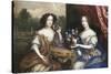 A Double Portrait of Lady Maria Somalia and Lady Anne Barrington-Henri Gascard-Stretched Canvas