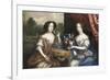 A Double Portrait of Lady Maria Somalia and Lady Anne Barrington-Henri Gascard-Framed Giclee Print