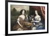 A Double Portrait of Lady Maria Somalia and Lady Anne Barrington-Henri Gascard-Framed Giclee Print