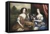 A Double Portrait of Lady Maria Somalia and Lady Anne Barrington-Henri Gascard-Framed Stretched Canvas