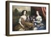 A Double Portrait of Lady Maria Somalia and Lady Anne Barrington-Henri Gascard-Framed Giclee Print