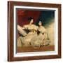 A Double Portrait of the Fullerton Sisters, Seated Full Length, in White Dresses, C.1825-Thomas Lawrence-Framed Giclee Print